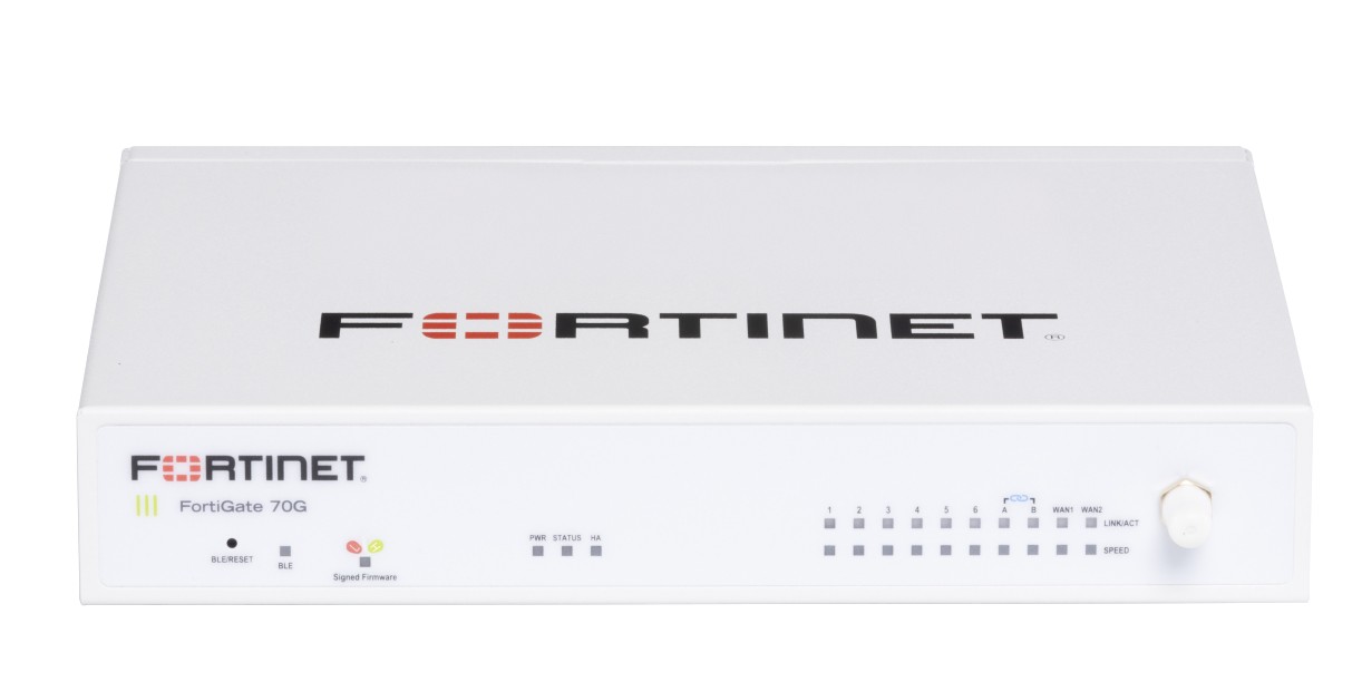 Fortinet FortiGate 70G yeni nesil güvenlik duvarı ön görünümü